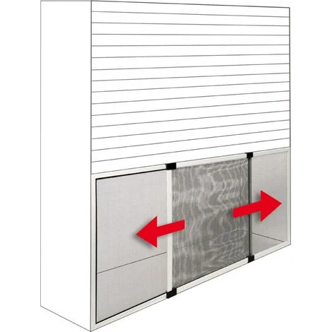 ZANZARIERA ESTENSIBILE PER FINESTRE ARGENTO cm.100x70