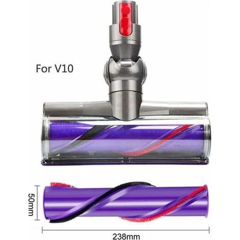 Spazzola a rullo di grandi dimensioni a trasmissione diretta per aspirapolvere Dyson V10. --Crezuo