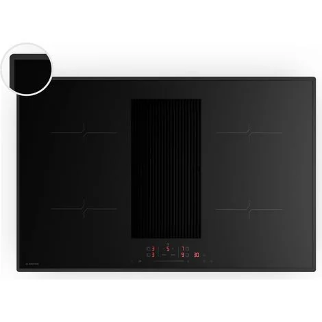 Klarstein Velaire - Piano cottura a induzione con cappa integrata, elegante, minimalista, potente, 8400 W, 80 cm