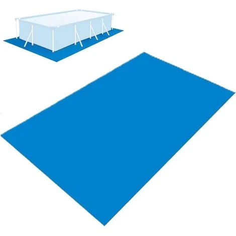 Tappetino per piscina, tappetino per piscina fuori terra 500x300 cm, tappetino rettangolare pieghevole impermeabile per piscina, protezione per il fondo di piscine gonfiabili