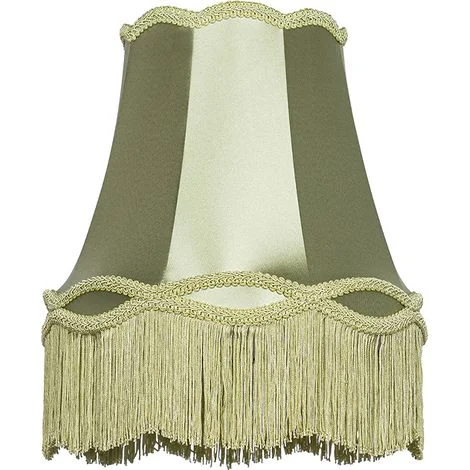 QAZQA Retrò Tessuto Paralume in tessuto verde 30 cm - Granny ,