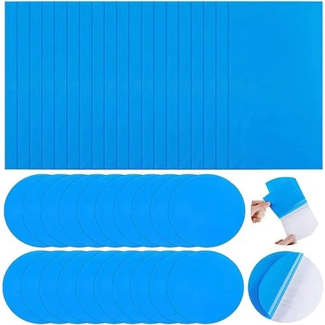 Kit di riparazione per piscina da 40 pezzi, toppe autoadesive per la riparazione del rivestimento della piscina in PVC