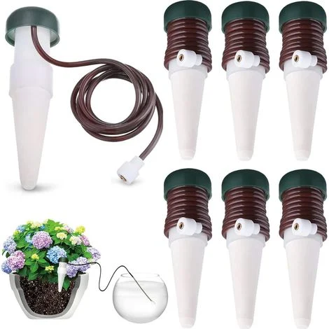 Distributore d'acqua per piante da interno, set da 6, irrigazione automatica per piante da interno, irrigazione automatica