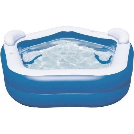 Piscina Gonfiabile Familiare Poggiatesta Bicchieri 213x206x69 cm