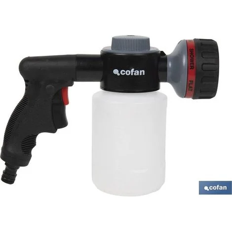 Pistola per irrigazione con 6 posizioni regolabili 25x9x17,5 cm e serbatoio dispenser per sapone da 500 ml