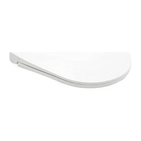 Copriwater universale in termoindurente, forma 7. Dimensioni massime: 35x44 cm, interasse cerniere 11,7 cm, cerniere tipo C (a espansione avvitabili dall'alto). Con soft-close.(DianFlex) Misura: Bianc