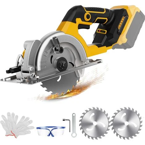 Sega circolare a batteria Dewalt da 5,5" per batteria da 18V/20V, sega elettrica con motore brushless, angolo di taglio smussato da 0 a 45°, ideale per legno,plastica,metallo (batteria non inclusa)