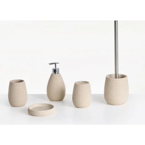 Set di accessori per il bagno beige chiaro Quila