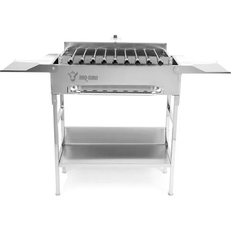BBQ-Toro Barbecue in acciaio inox con attacco per spiedo 9 spiedi Griglia motore