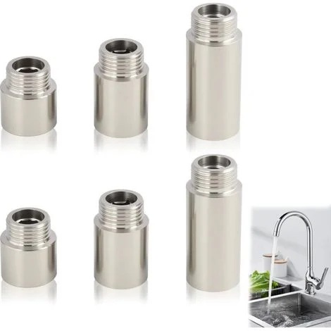 prolunghe per rubinetto in acciaio inox da 1/2", prolunghe per rubinetto da esterno e raccordo filettato G1/2 per rubinetti, soffioni doccia e molteplici applicazioni.