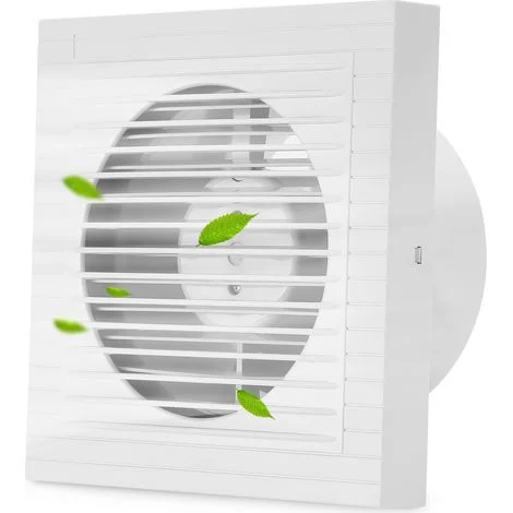 TolleTour Ventilatore da 150 mm, estrattore d'aria, VMC con valvola di non ritorno, VMC per bagno, cucina, ufficio, WC, silenzioso