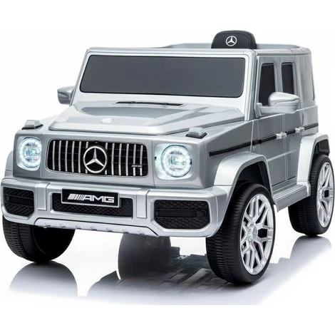 Macchina Elettrica per Bambini Mercedes AMG G63 12V con Licenza Ufficiale Telecomando 2.4GHz Doppio Motore Luci LED MP3/USB/Bluetooth Porte Apribili Auto Elettrica 3-5 Anni Grigio