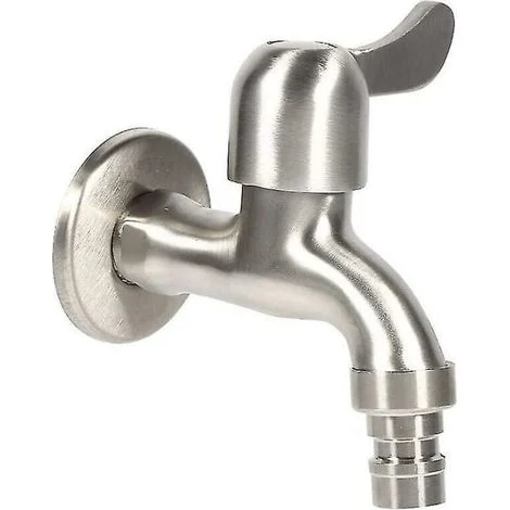 Rubinetto da giardino in acciaio inox 304, robusto e durevole, per esterni, da installare a parete (attacco da 1/2").