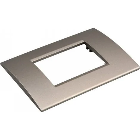 Placca Plastica Quadrata MBL 3M Bronzo Compatibile Bticino Living BLN89310