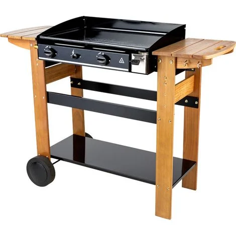 Piastra a gas ASCAIN 2 bruciatori 6kW - Legno