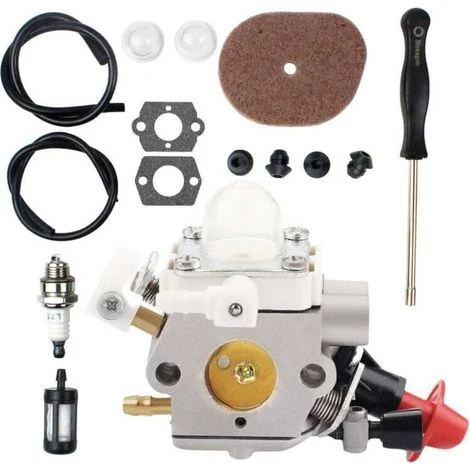 Kit carburatore C1M-S207A FS56RC FS56 per Stihl C1M-S207 FS 56 RC 56RC FS56R FS40 FS50 FS56 FS70 FS70R FS70RC KM56 KM56RC per decespugliatore. Sostituisce il carburatore OEM 4144-120-0603 4144-120-060