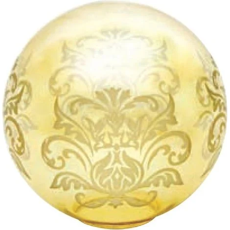 Paralume in vetro a sfera AMBER con disegno 14cm con bocca 5,5cm