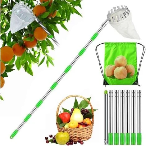 Raccoglifrutta telescopico 3M, raccoglifrutta rimovibile, raccoglifrutta telescopico, asta telescopica per la raccolta della frutta, raccoglifrutta per ciliegie, raccoglifrutta, raccoglifrutta per mel