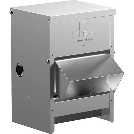Mangiatoia per polli a tramoggia da esterno con visiera 12 kg, 24x20x50 cm