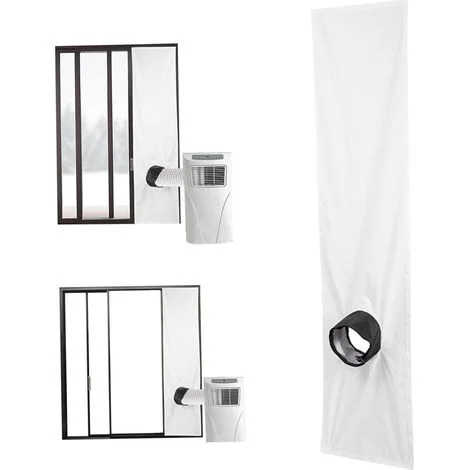 Guarnizione per finestra condizionatore portatile 300 cm Nastro di fissaggio impermeabile regolabile Kit finestra aria condizionata mobile universale, kit condizionatore 300 cm