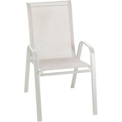 Domo Mea Sedia Eden da Esterni Textilene Bianco 55x75x93,5 h cm