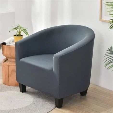 Poltrona Chesterfield convertibile, allungabile, elegante, tinta unita, antiscivolo, modello Ho 443