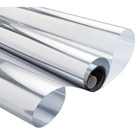 Film fenetre Anti Regard Film Miroir Fenêtre sans Tain Film Anti Chaleur Anti UV Électrostatique Protection de la Vie Privée Film Miroir pour Fenetre de Bureau Maison Magasin 60×400CM
