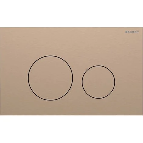 Placca Geberit Sigma40 Round Acciaio Inox / Oro Rosso Spazzolato Doppio Tasto115.628.QB.1 Oro Rosso