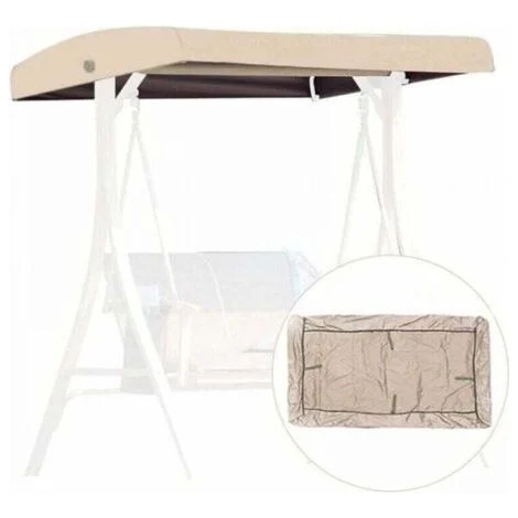 Telo di ricambio beige per altalena a 3 posti, copertura di ricambio per altalena da giardino, tettoia impermeabile per patio e terrazze (19112018/23cm)