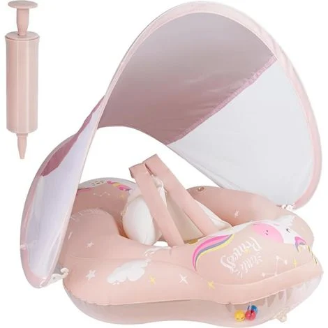 Anello galleggiante per neonati, seggiolino per piscina per neonati con tettuccio rimovibile, anello galleggiante gonfiabile per bambini, galleggiante per piscina per neonati