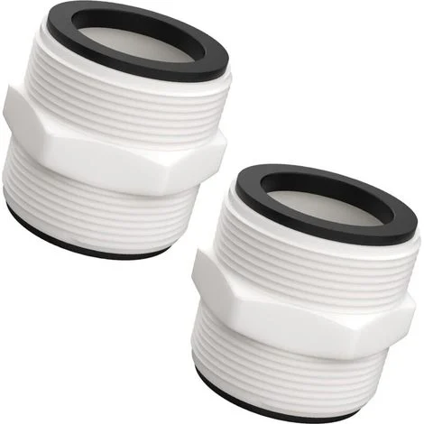 Set di 2 connettori sdoppiati per tubo da piscina compatibili con pompa per piscina Intex Coleman da 3,8 cm con 2 guarnizioni ad anello a L, componenti per connettori di tubi per piscine fuori terra