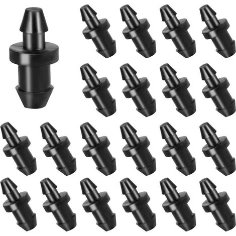 100 pezzi tappi per irrigazione a goccia, tappi terminali per sistema di irrigazione a goccia 4/7, accessori per tubi di irrigazione (nero)