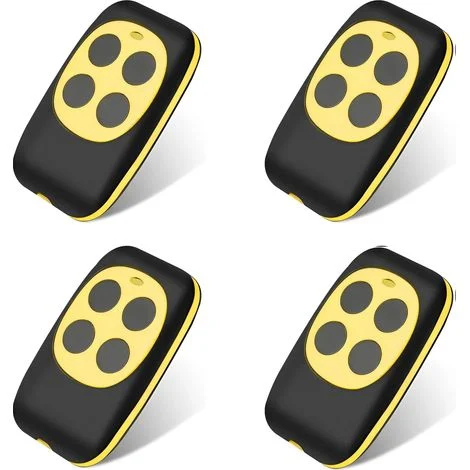 Telecomando universale per cancello, telecomando universale wireless per garage, codice variabile a 4 pulsanti per porta da garage e auto (4 articoli)