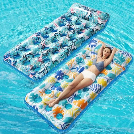 Materassino gonfiabile per piscina, materasso gigante ad aria per piscina per adulti con poggiatesta, materassino galleggiante, giocattolo multifunzionale per piscina.