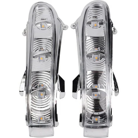 Specchietti retrovisori con indicatori di direzione a LED per Mercedes W215/W220 (1999-2003) - Lente trasparente - Installazione semplice