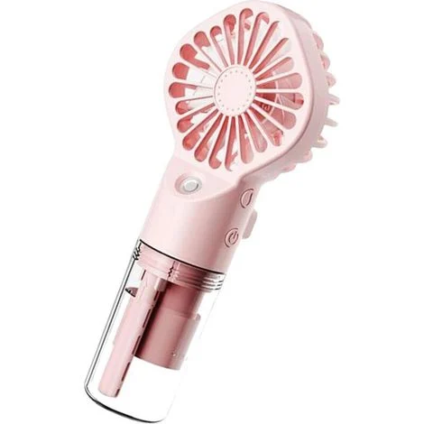 Ventilatore nebulizzatore portatile ricaricabile tramite USB – Mini ventilatore nebulizzatore silenzioso e trasparente con serbatoio da 300 ml, ideale per ufficio e uso interno