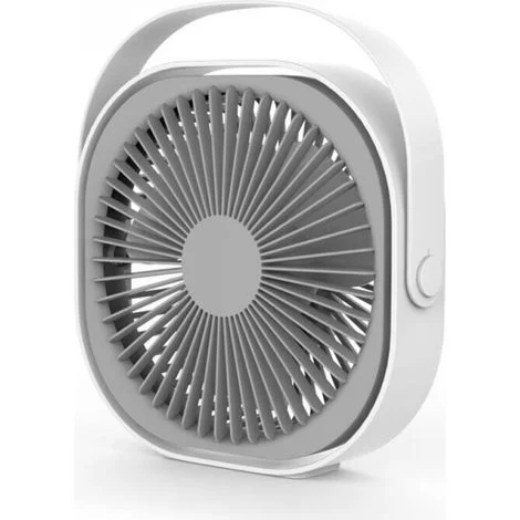 1 ventilatore USB, 200x220x66 mm, ventilatore da tavolo, portatile, silenzioso e ricaricabile, regolabile a 360°, 3 modalità, ventilatore da scrivania con maniglia per ufficio, camera da letto, viaggi