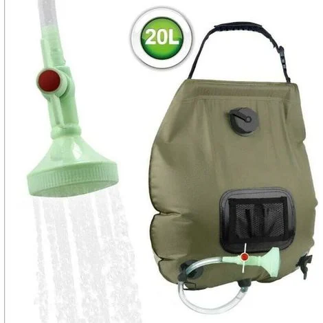 Doccia da campeggio, doccia solare, sacca doccia solare da 20 litri, sacca riscaldante solare portatile per campeggio, sacca doccia con acqua calda per esterni, sacca idrica per escursionismo --