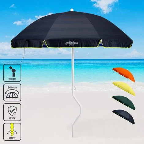 Ombrellone mare GiraFacile 200 Cm Cotone spiaggia pesca Artemide - Blu Scuro