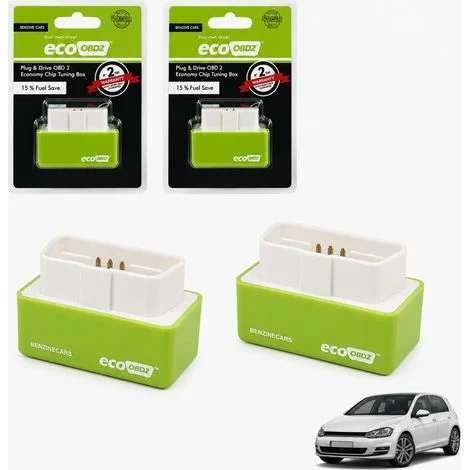 Dispositivo di risparmio carburante OBD a 2 pezzi per gas di sintesi, dispositivo di risparmio carburante universale con chip Eco OBD, per ridurre i costi del carburante negli spostamenti quotidiani e