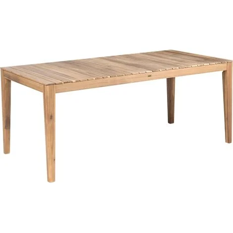 Tavolo da pranzo da giardino rustico in legno di acacia certificato 180 x 90 cm marrone chiaro Chioggia