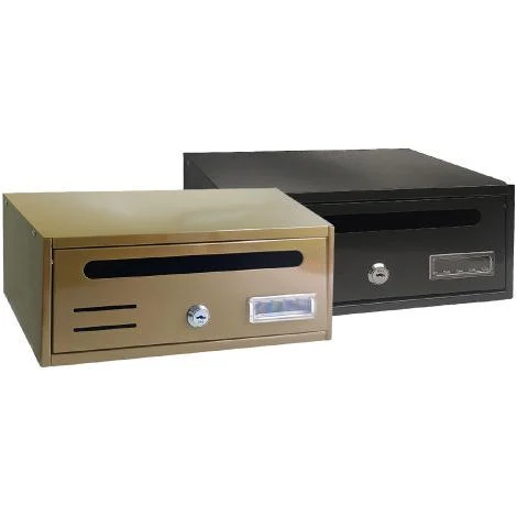 CASSETTA POSTALE SINGOLA ORIZZONTALE 1 posti - bronzata - cm. 30x17,5x H. 12