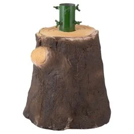 Base albero di Natale in poliresina h. 35 cm, tronco d'albero, Santa's House