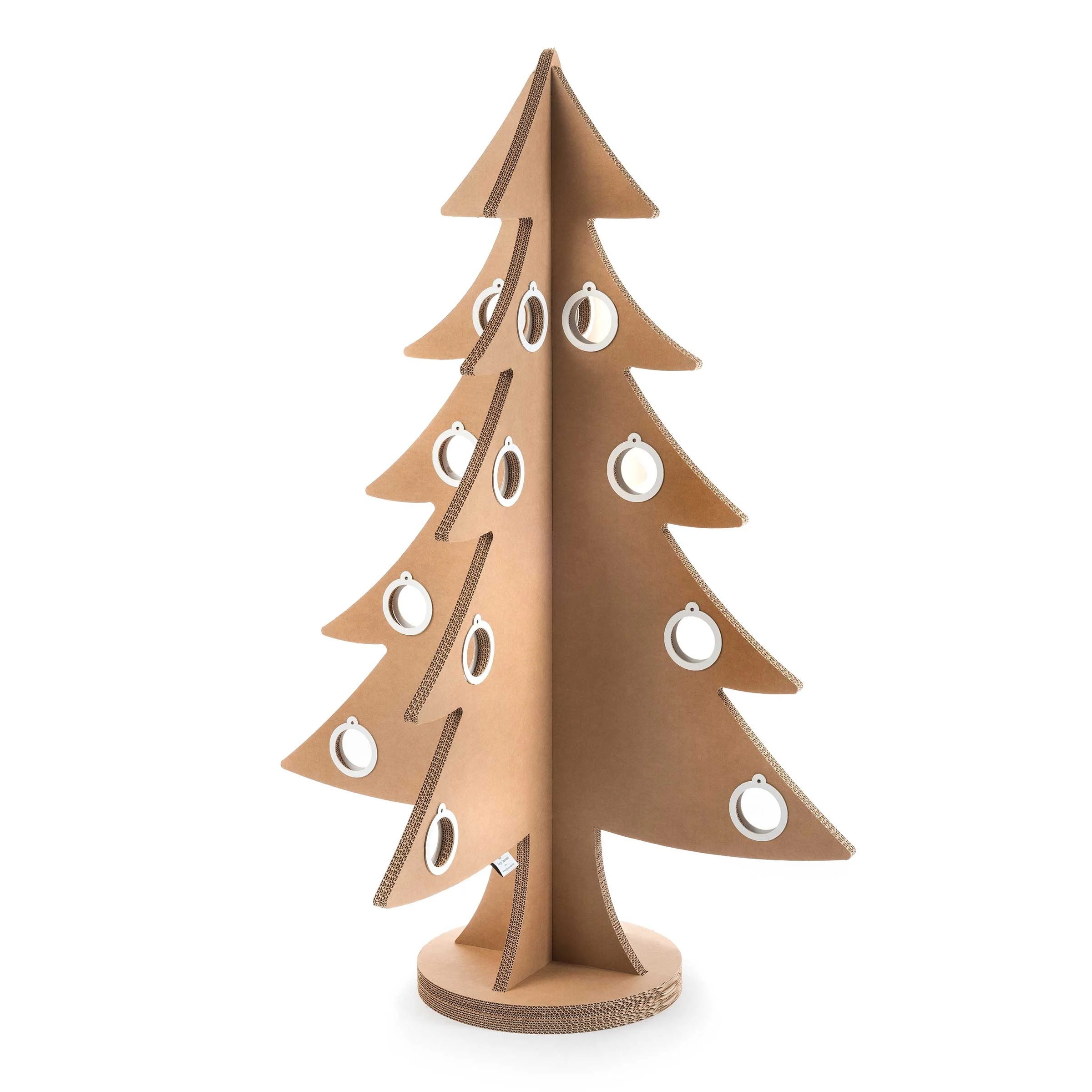 Albero di Natale Sostenibile in Cartone XMAS 180-215 con Decorazioni