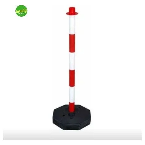 Colonna paletto segnaletico cm 90 bianco rosso