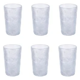Set 6 bicchieri cocktail 370 ml, superficie lavorata, Vintage