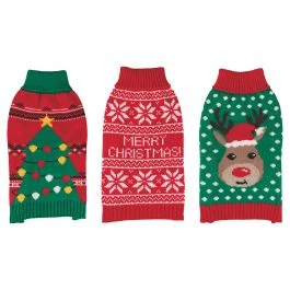 Pullover cane natalizio piccola taglia, Santa's House