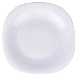 Piatto frutta quadrato in vetro opalino, bianco, Sibilla