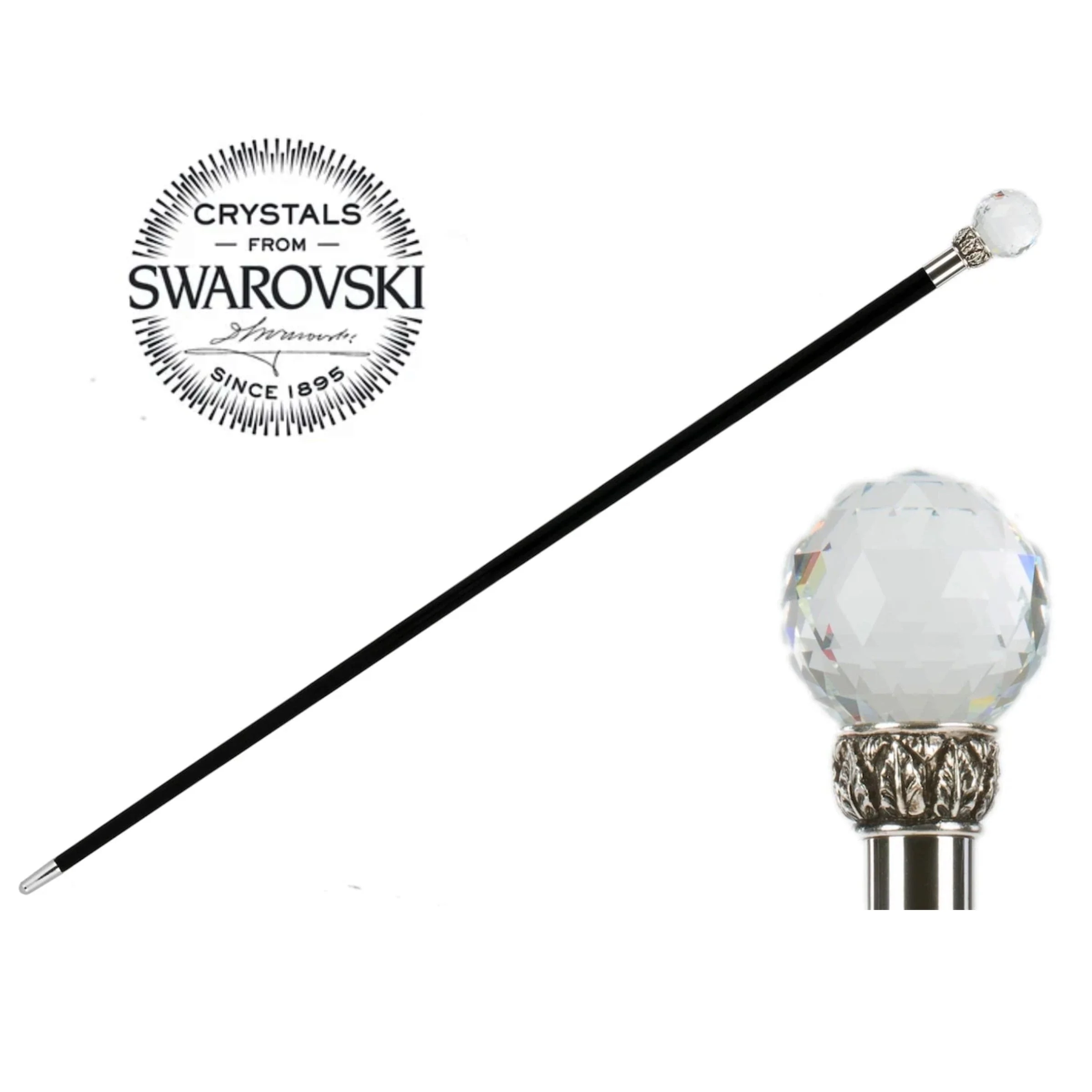 Ombrello CRYSTAL BALL con manico in cristallo Swarovski® di Pasotti