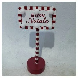 Decorazione cartello natalizio led h. 23 cm, Merry Christmas, Xmas